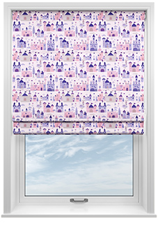 Magic Castle, Fairy Purple - Twist&Fit Roman Blind
